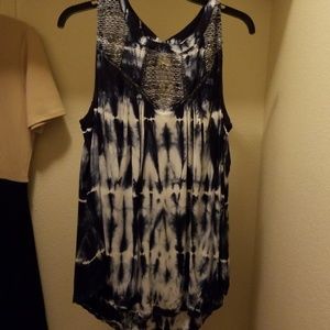 Tie dye sleeveless tunic